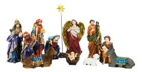 Presépio Natalino Árvore De Natal Resina Completo - 29cm Presépio Natalino Árvore De Natal Resina Completo - 29cm