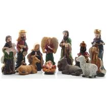 Presépio Natalino Estatueta Nascimento De Jesus Com 11 Peças