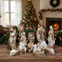 Presepio Natalino Grande Decoração de Natal Lindo 15 Peças Presepio Natalino Grande Decoração de Natal Lindo 15 Peças