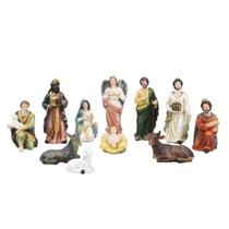 Presépio Natalino Imagem Religiosa Resina Com 11 Peças 12Cm Presépio Natalino Imagem Religiosa Resina Com 11 Peças 12Cm