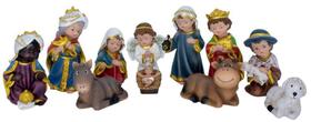 Presépio Natalino Infantil Completo 11 peças, 15 cm em resina - Iracema Collection