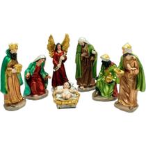Presépio Natalino Nascimento De Jesus Estatueta 7 Peças 15cm