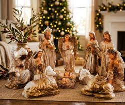 Presépio Natalino Natal 15 Peças Qualidade Premium Lindo Xxg Presépio Natalino Natal 15 Peças Qualidade Premium Lindo Xxg