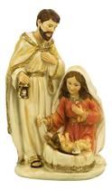 Presépio Resina Simples Sagrada Família Árvore De Natal 26cm