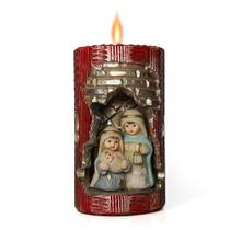 Presépio-Rossoni Velas-Gruta em Vela de Natal Artesanal Tam: 10x 16 cor vermelho. 1 pc em resina