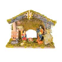 Presépio Rústico com Figuras de 9,5cm - 25x10x17,5cm Presépio Rústico com Figuras de 9,5cm - 25x10x17,5cm