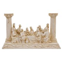Presépio Santa Ceia Natal Resina Decorativo Stone 28x10x16cm