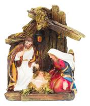 Presépio Simples Pequeno Resina Decoração Natal - 8cm Presépio Simples Pequeno Resina Decoração Natal - 8cm