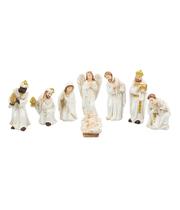 Presépio Vestimenta Branca Com 8 Peças 7.5cm Enfeite Religioso Presépio Vestimenta Branca Com 8 Peças 7.5cm Enfeite Religioso