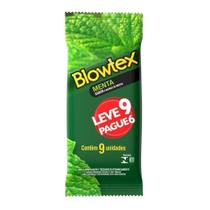 Preservativo Blowtex Lubrificado Menta 16 Embalagens com 9 Unidades Preservativo Blowtex Lubrificado Menta 16 Embalagens com 9 Unidades