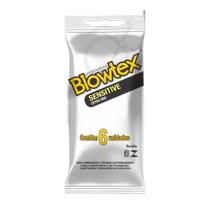 Preservativo Blowtex Lubrificado Sensitive - 1 Embalagem com 6 Unidades