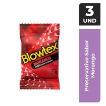 Preservativo Blowtex Morango com 3 Unidades