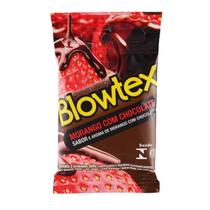 Preservativo Blowtex Morango com Chocolate C/ 3 Unidades