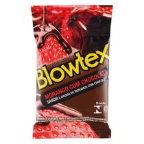 Preservativo Blowtex Morango com Chocolate com 3 Unidades