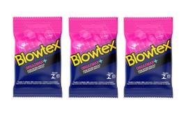 Preservativo Blowtex Orgazmax + 3 Pacotes com 3 unidades - Total 9 Camisinhas