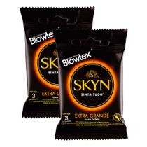 Preservativo Blowtex Skyn Extra Grande 3 Unidades Kit com duas unidades