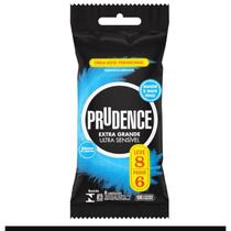 Preservativo Camisinha Extra Grande Embalagem Econômica LEVE 8 Ultra Sensível Prudence