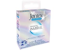 Preservativo Jontex Sensação Invisível - Ultra Sensível Branca 2 Unidades