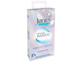 Preservativo Jontex Sensação Invisível - Ultra Sensível Branca 4 Unidades