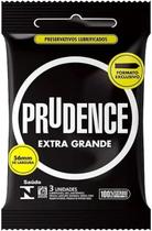 Preservativo Lubrificado Extra Grande Prudence Pacote 3 Unidades