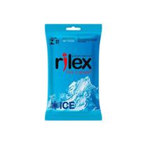 Preservativo Masculino com Sensação Refrescante e Aroma Artificial de Hortelã - Rilex Sensações Ice - 3 Unidades