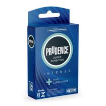 Preservativo Masculino Lubrificado Prudence Super Sensitive Intense 3 Unidades