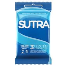 Preservativo Masculino Lubrificado Sutra com 3 Unidades Preservativo Masculino Lubrificado Sutra com 3 Unidades