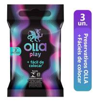 Preservativo OLLA Lubrificado Play C/3 Un
