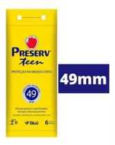 Preservativo Pequeno Preserv Teen C/ 6 Camisinhas 49mm