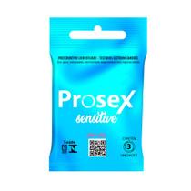 Preservativo Prosex Sensitive Lubrificado 3 Unidades Preservativo Prosex Sensitive Lubrificado 3 Unidades