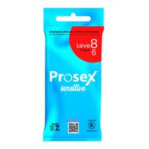 Preservativo Prosex Sensitive Lubrificado Leve 8 Pague 6 Unidades