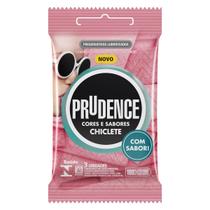 Preservativo Prudence Cores e Sabores Chiclete C/3 Unidades