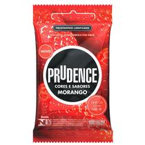 Preservativo Prudence Cores E Sabores Morango Com 3 Unidades