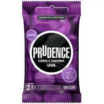 Preservativo Prudence Cores e Sabores Uva com 3 Unidades