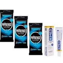 Preservativo Prudence Extra Grande Ultra Sensível 18 Unidades 56mm + gel kmed 25 gramas
