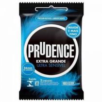 Preservativo Prudence Extra Grande Ultra Sensível - Pacote com 3 Unidades Preservativo Prudence Extra Grande Ultra Sensível - Pacote com 3 Unidades