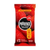 Preservativo Prudence Morango Leve 8 Pague 6 - 6 Embalagem com 8 Unidades