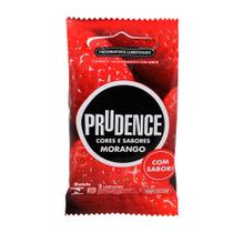 Preservativo Prudence Sabor Morango Lubrificado 3 Und