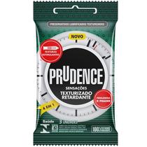 Preservativo Prudence Texturizado e Retardante - 3 unidades