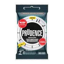Preservativo Prudence Texturizado Retardante com 3 unidades
