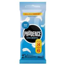 Preservativo Prudence Ultra Sensível - 6 Embalagens com 8 unidades - Leve 8 e Pague 6