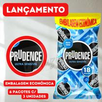 Preservativo Prudence Ultra Sensível Embalagem Econômica 18 unidades LANÇAMENTO