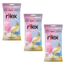 Preservativo Rilex Aroma de Algodão Doce e Leite Condensado com 6 Unidades - 3 pacotes