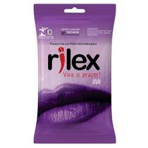 Preservativo rilex uva pacote com 3 unidades