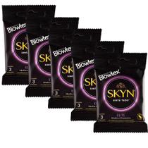Preservativo Skyn Elite Extra Fino Sem Látex 5 Unidades 15 Preservativos - Blowtex