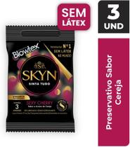 Preservativo Skyn Sexy Cherry Sabor e Aroma de Cereja - Blowtex - 3 Unidades Preservativo Skyn Sexy Cherry Sabor e Aroma de Cereja - Blowtex - 3 Unidades