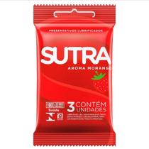 Preservativo Sutra Morango 24 Embalagens com 3 Unidades Preservativo Sutra Morango 24 Embalagens com 3 Unidades