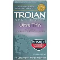 Preservativo Trojan Ultra Thin Sensitive Caixa 12 Unidades