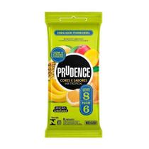 Preservativos Lubrificados Prudence Cores E Sabores Mix Tropical 8 Unidades