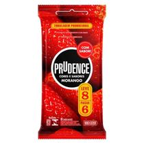 Preservativos Morango Leve 8 pague 6 unidades Prudence